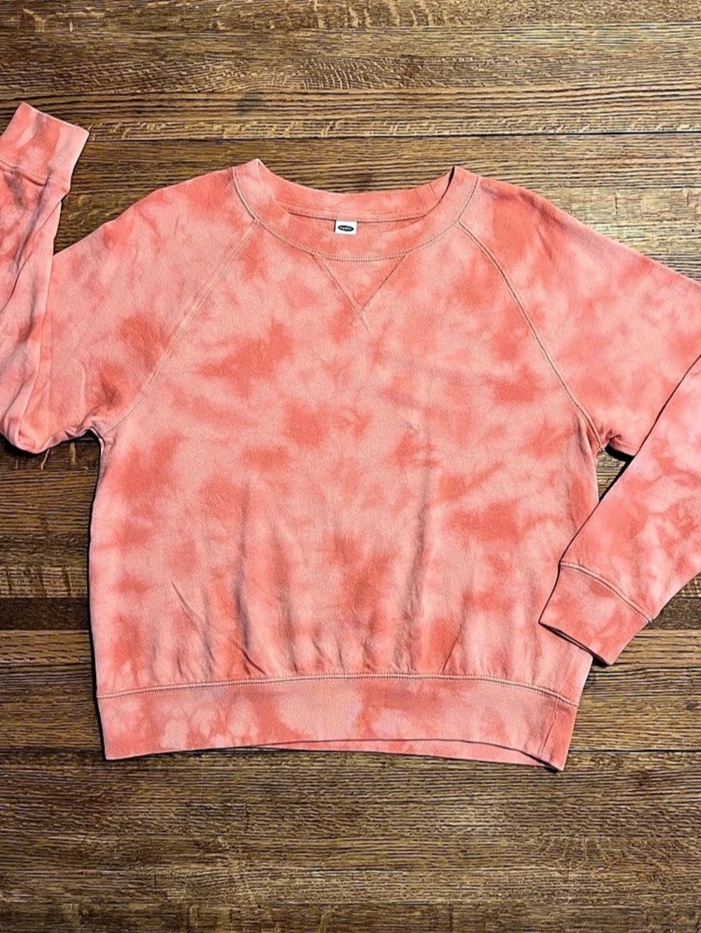 Old Navy Easy Vintage Crewneck Tie-Dye Crewneck in Pink Small Like New